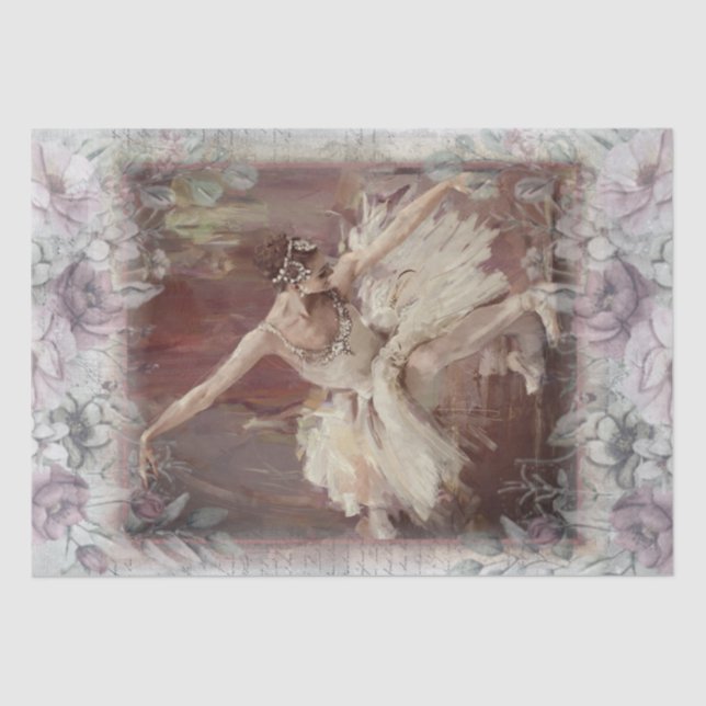 Ballerina Ballet Dancer Tissue Paper (Front)