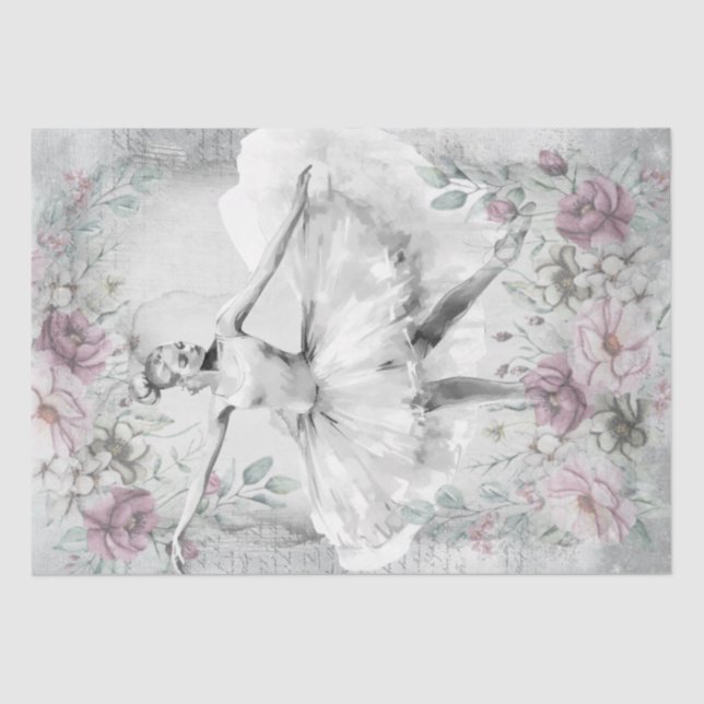 Ballerina Ballet Dancer Tissue Paper (Front)