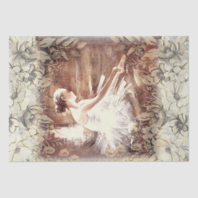 Ballerina Ballet Dancer Tissue Paper (Front)