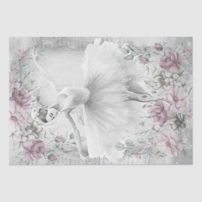 Ballerina Ballet Dancer Tissue Paper (Front)