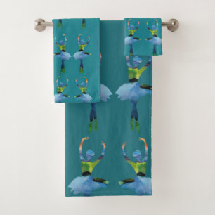 Ballerina, Ballet Dancer  Towel Set
