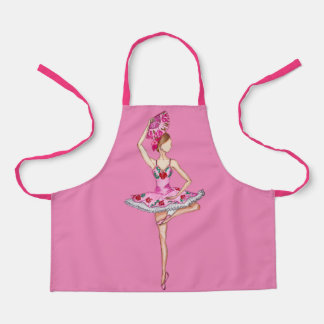 Ballerina ballet dancer with a hand fan apr apron