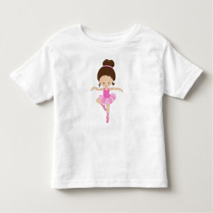 Ballerina, Ballet Girl, Ballet Dance, Brown Hair Toddler T-Shirt