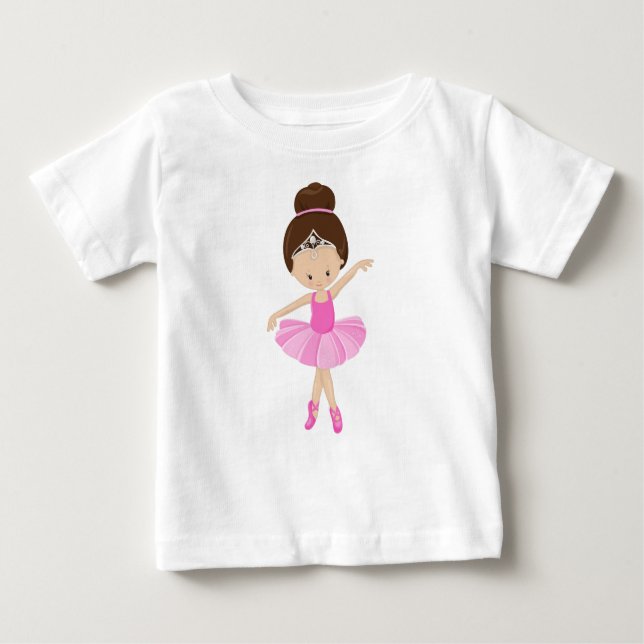 Ballerina, Ballet Girl, Ballet Dancer, Brown Hair Baby T-Shirt (Front)