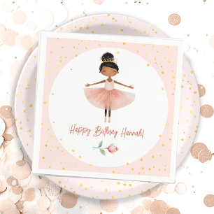 Ballerina Ballet Pink Birthday Girl Napkin