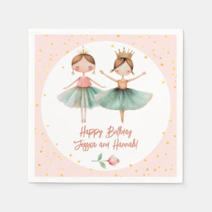 Ballerina Ballet Pink Double Kids Birthday Napkin