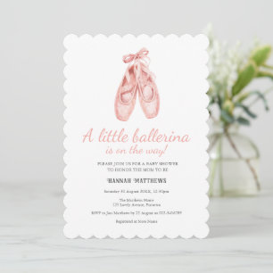 Ballerina Ballet Shoes Baby Shower invitation