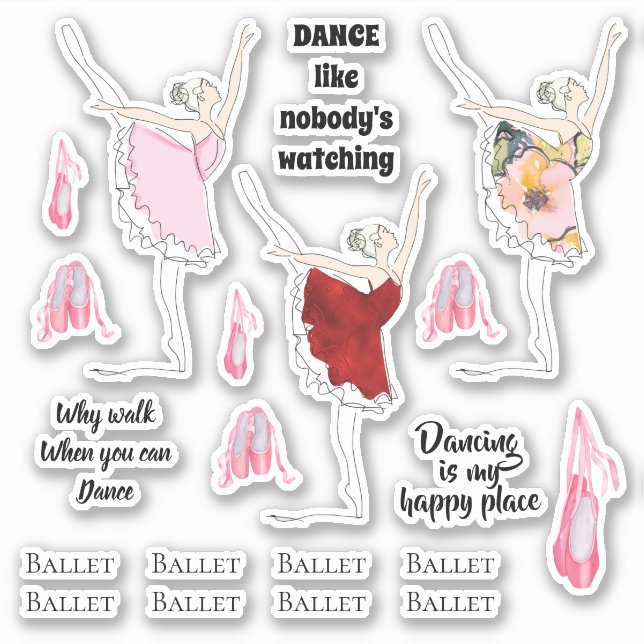 Ballerina ballet shoes dance sayings (Front)