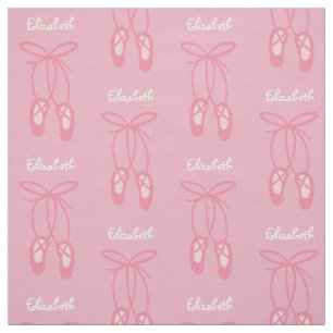Ballerina Ballet Slippers Pink Custom Fabric