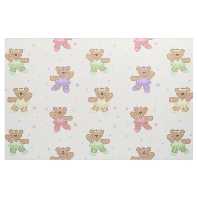 Ballerina Ballet Teddy Bears Fabric (Fat Quarter)
