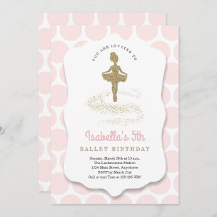 Ballerina / Ballet Themed for Girls Birthday Party Invitation