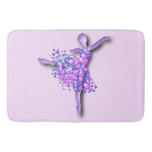 Ballerina Bath Mat Purple Ballet Dancer Girl