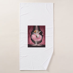 Ballerina Beagle � Funny Dog Dance Bath Towel