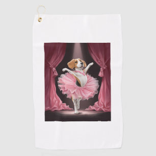 Ballerina Beagle � Funny Dog Dance Golf Towel