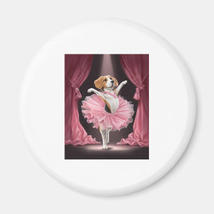 Ballerina Beagle � Funny Dog Dance Magnet