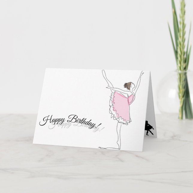 Ballerina Birthday Card (Front)