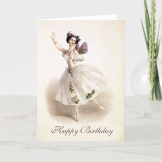 Ballerina Birthday Card