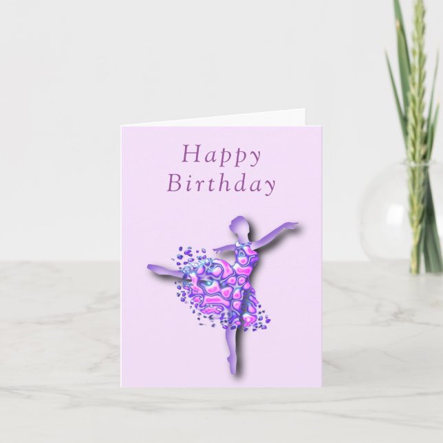 Ballerina Birthday Card Ballet Dancer Woman (Front)