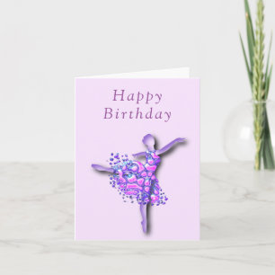 Ballerina Birthday Card Ballet Dancer Woman