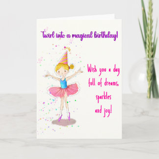 Ballerina birthday for a special girl invitation