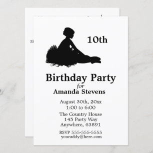 Ballerina Birthday Invitation