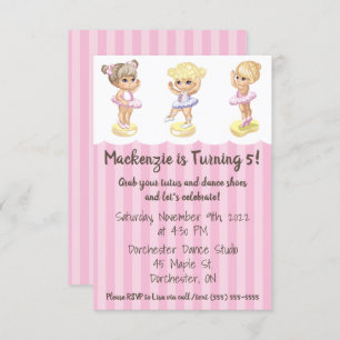 Ballerina Birthday Invitation
