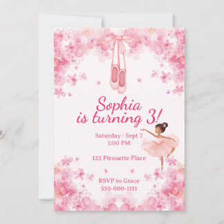 Ballerina Birthday Invitation
