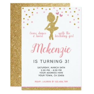 Ballerina Birthday Invitation
