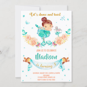 Ballerina birthday invitation Ballerina invitation