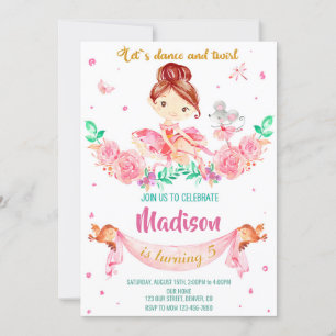 Ballerina birthday invitation Ballerina invitation