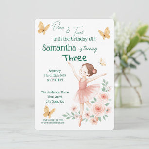 Ballerina Birthday Invitation – Pink Ballet Party