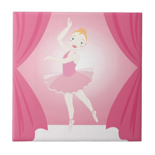 Ballerina birthday party ceramic tile