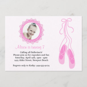 Ballerina Birthday Party Invitation