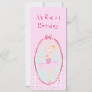 Ballerina birthday party invitation