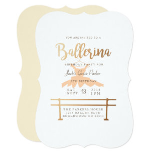 Ballerina Birthday Party Invite