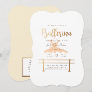 Ballerina Birthday Party Invite