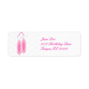 Ballerina Birthday Return Address Label