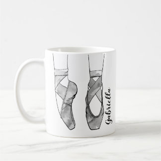 Ballerina Black And White Ballet Coffee Mug