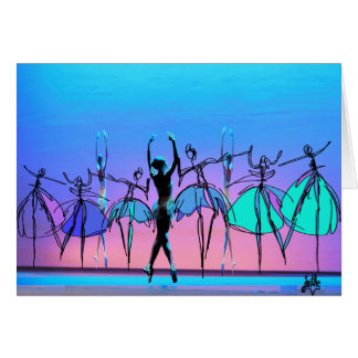 Ballerina blank card