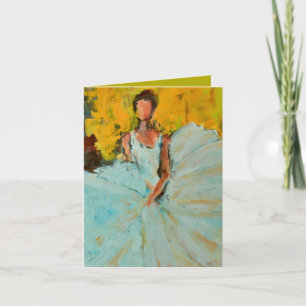 Ballerina blank thank you card