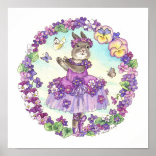 Ballerina Bunny Print Violet