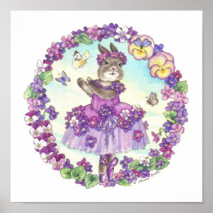 Ballerina Bunny Print Violet