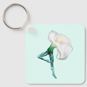 Ballerina Calla Lily Ballet Dancer Keychain
