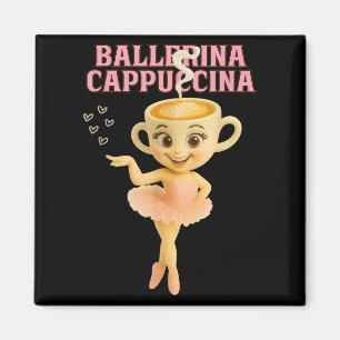 Ballerina Cappuccina Italian Brainrot Meme Kids Gi Magnet