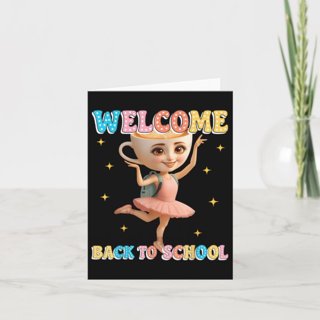 Ballerina Cappuccina Italian Brainrot Welcome Back Card (Front)