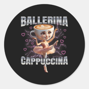 Ballerina Cappuccino  Classic Round Sticker