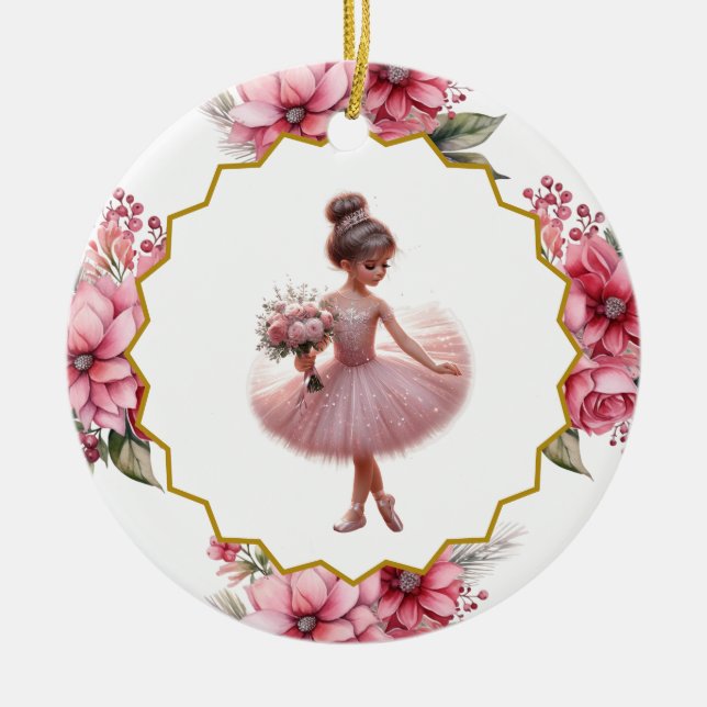 Ballerina Ceramic Ornament (Front)