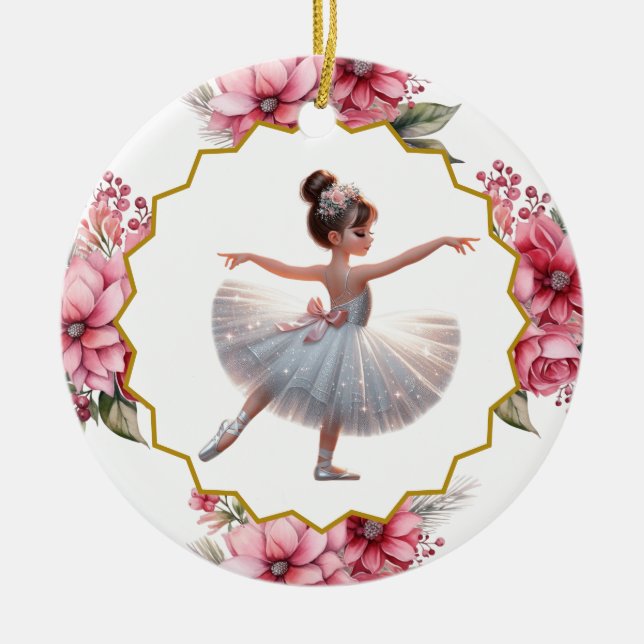 Ballerina Ceramic Ornament (Front)