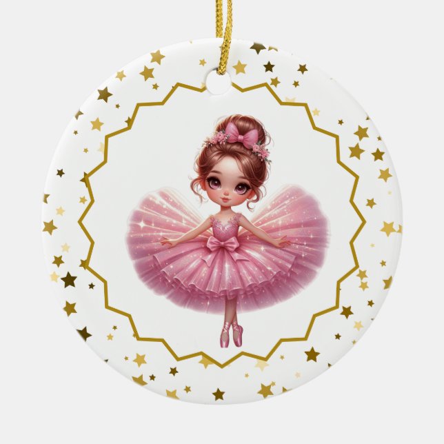 Ballerina Ceramic Ornament (Front)