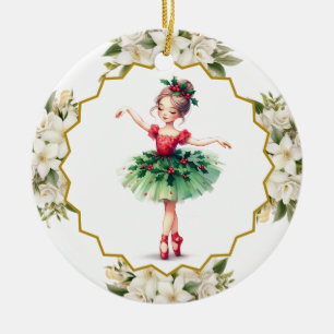 Ballerina Ceramic Ornament
